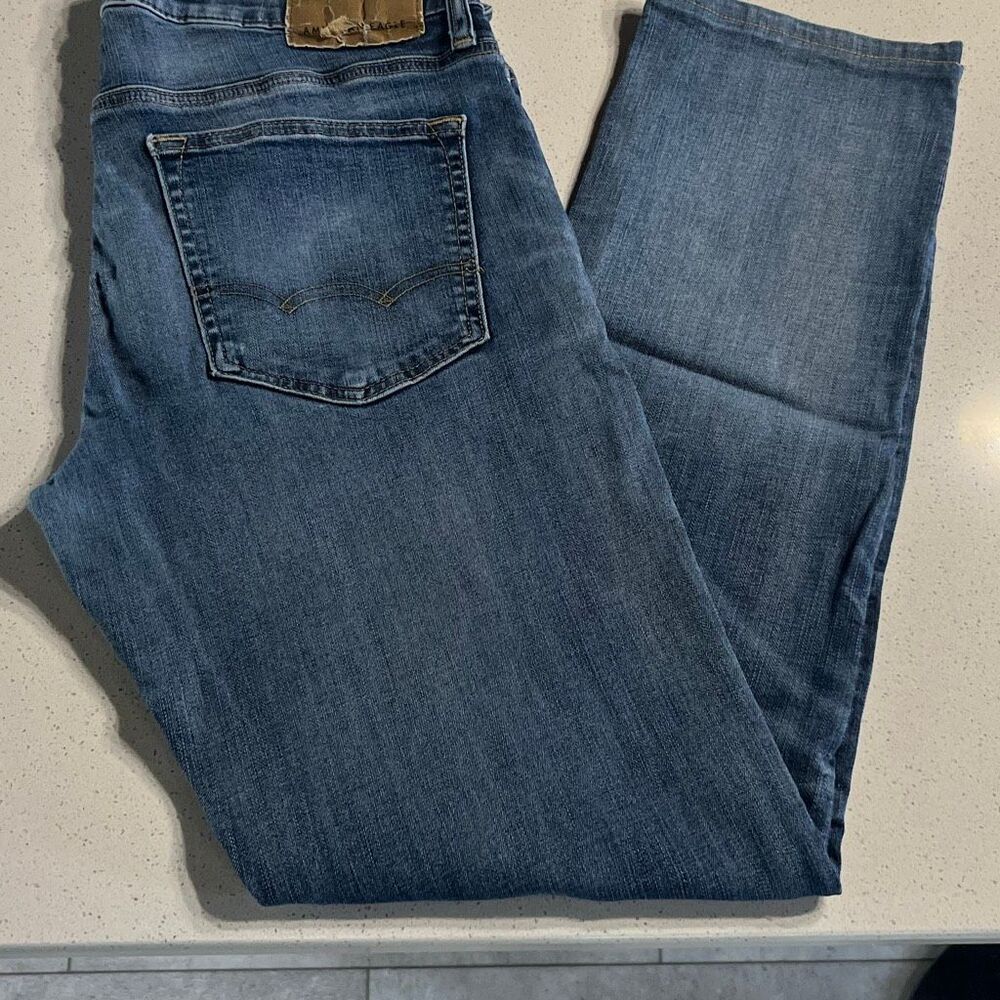 American Eagle Next Level Flex Stretch Slim Straight Jeans Denim Pants Tagged 32